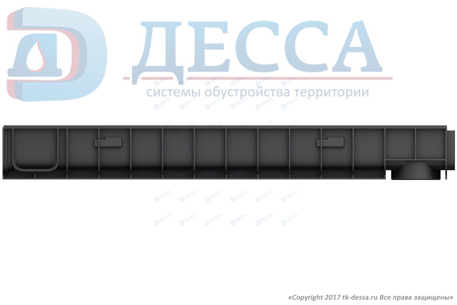 Лоток водоотводный -10.14,5.12- пластиковый